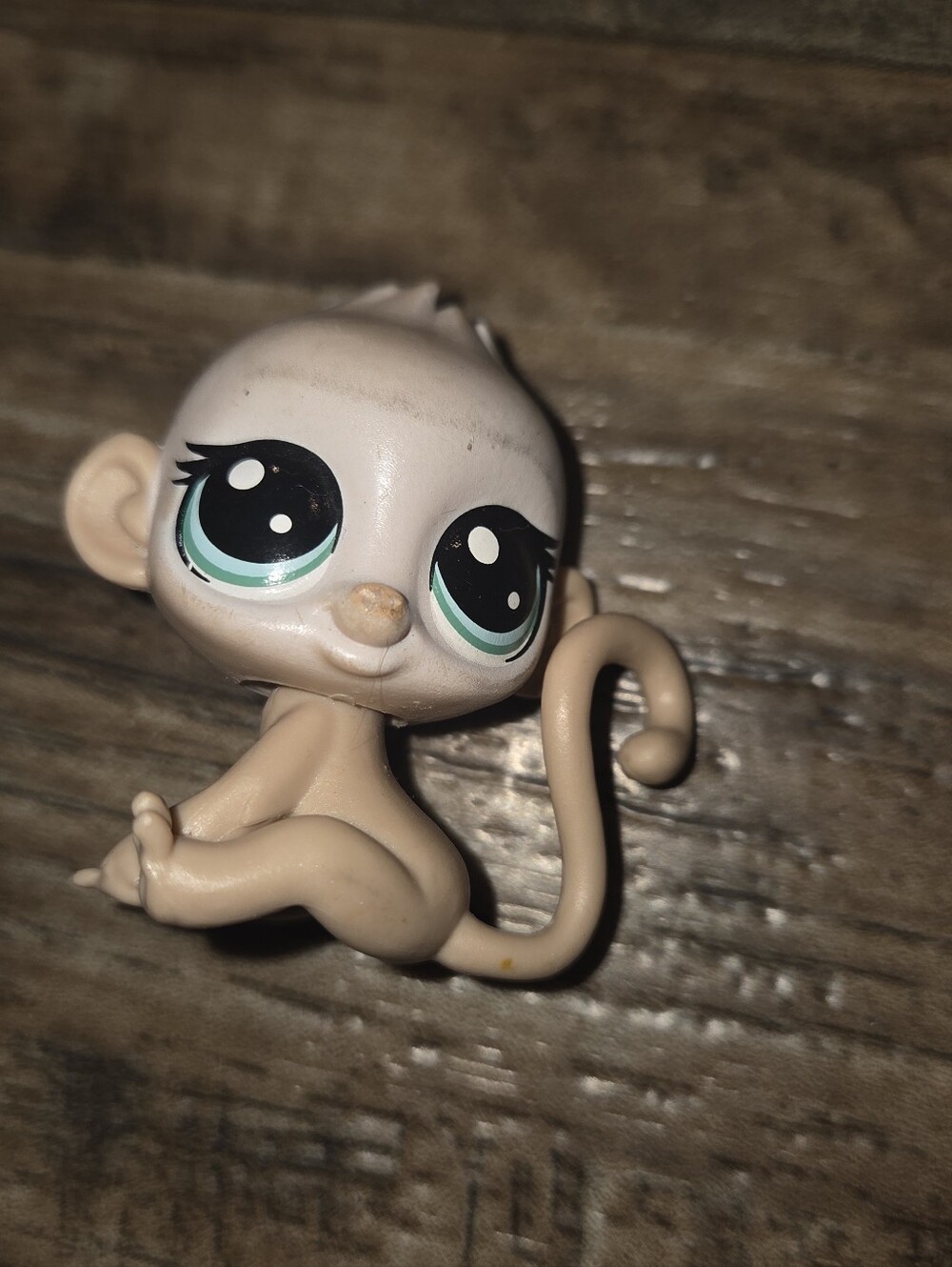 Littlest Pet Shop Authentic LPS Mimsy Monkeyford Monkey Green Eyes Cream